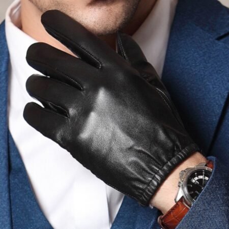 Police Tactical Leather Gloves for Men