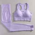 Women's Seamless Yoga Set: Leggings & Top - Active Wear for Gym, Running & Fitness