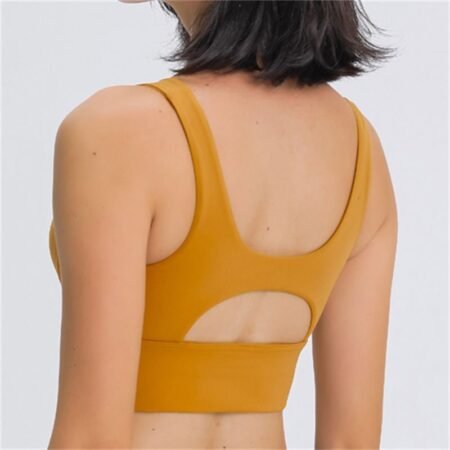 Cutout Sports Bra for Women: Medium Support, Naked Feel
