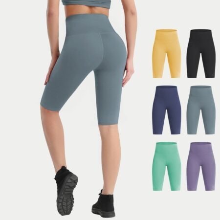 Seamless Yoga Shorts for Women: High-Waist, Plus-Size