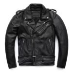 Wholesale Men's Slim Fit Crocodile Embossed Goat Leather Biker Jacket