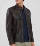 Leather Coat for Women Aviator Suede Jackets with Silk Zipper