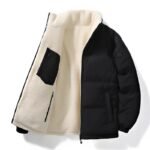 Custom Men's Reversible Sherpa Fleece Puffer Jacket