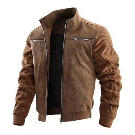 Custom Men’s Suede Bomber Jacket